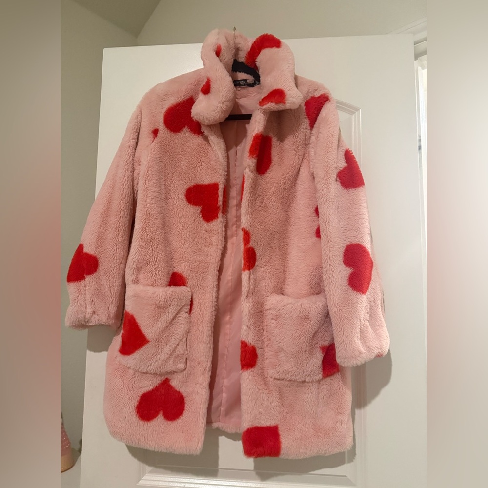 Daisy Street Coat with Hearts
